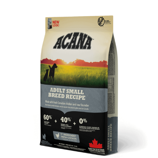 אקאנה הריטג’ גזע קטן אוכל לכלבים בוגרים