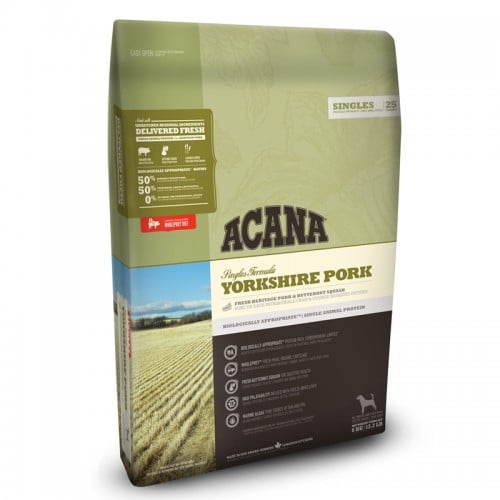 אקאנה סינגלס חזיר מזון לכלבים בכל שלבי החיים ACANA