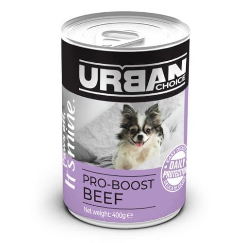 אורבן צ’ויס מעדן בקר לכלב 400 gram