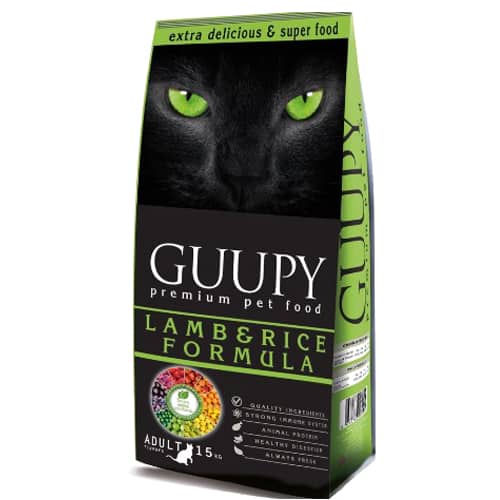 גופי מזון בטעם כבש ואורז לחתול 15 ק”ג