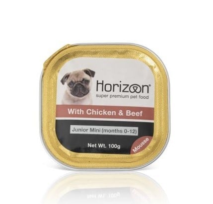 הוריזן שימורי עוף ובקר לגור מגזע קטן 100 גרם