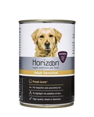 הוריזן שימורי מזון כבש לכלב 400 גרם
