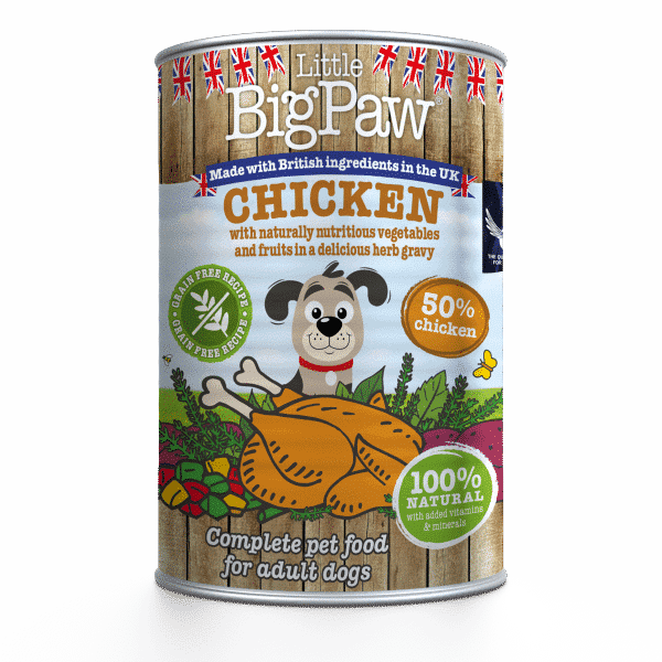 ליטל ביגפאו עוף שימורים לכלב 390 גרם