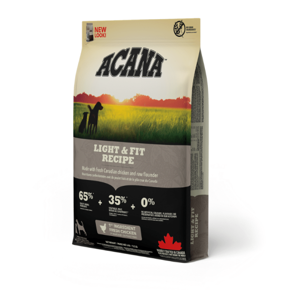 אקאנה הריטג’ לייט אנד פיט מזון מופחת קלוריות לכלב