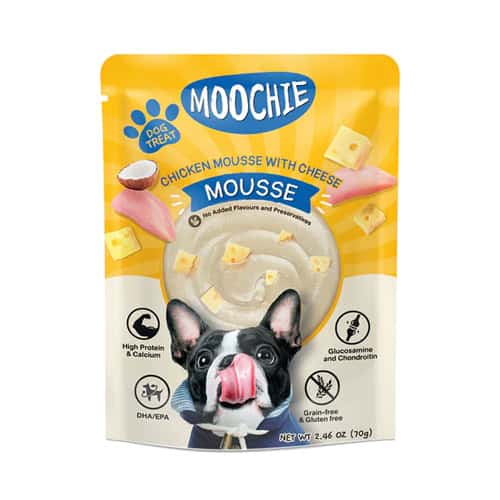 מוצ’י פאוץ’ עוף וגבינה לכלב 70 גרם