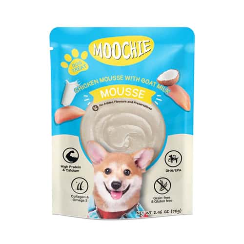 מוצ’י פאוץ’ עוף וחלב עיזים לכלב 70 גרם