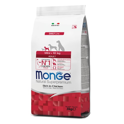 מונג’ עוף ואורז לכלב בוגר מגזע קטן MONGE