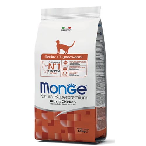 מונג’ עוף ואורז מזון לחתול מבוגר 1.5 ק”ג