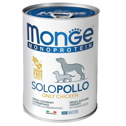 מונג’ עוף שימורים לכלב 400 גרם