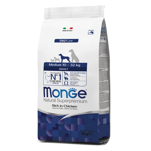 מונג’ עוף ואורז לכלב בוגר מגזע בינוני MONGE