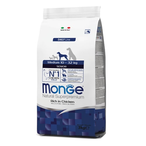 מונג’ עוף ואורז לכלב מבוגר מגזע בינוני MONGE