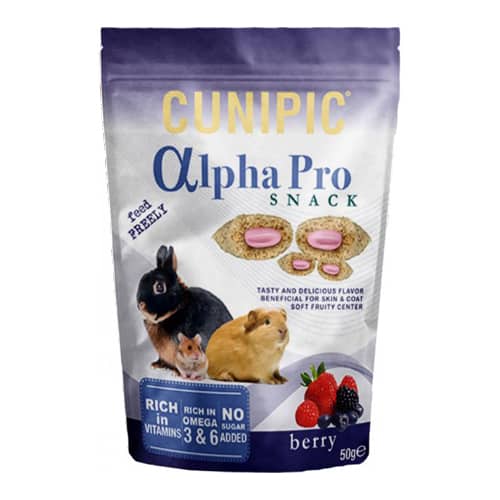 קוניפיק אלפאפרו חטיף אוכמניות למכרסם 50 גרם