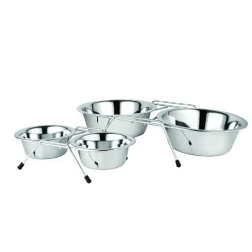 סטנד עם זוג קערות במגוון גדלים