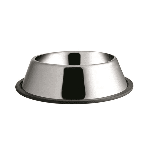 קערת אוכל בינונית מנירוסטה לכלב ולחתול