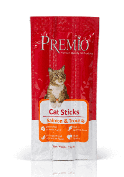 Premium sticks salmon and dinner cat 15 gram