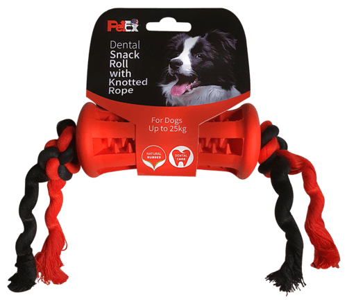 פטקס חבל דנטלי גומי לכלב