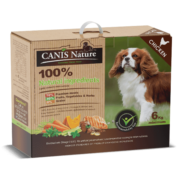 קאניס נייצ’ר עוף מזון טבעי לכלב 6 ק”ג