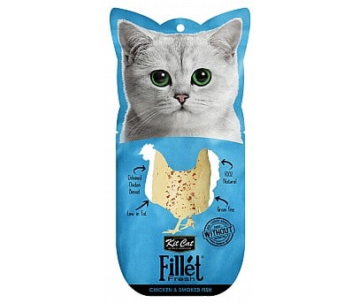 קיטקט פילה מעדן עוף ודג מעושן לחתול 30 גרם
