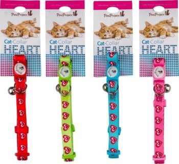 קולרי חתול דוגמת “לבבות” Pets Project