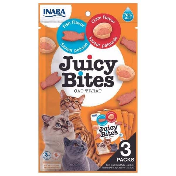 אינאבה ג’וסי בייטס דגים וצדפות לחתול