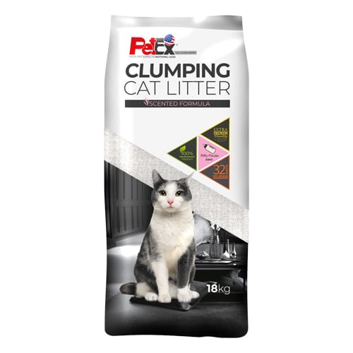 פטקס חול מתגבש בריח טלק לחתול 18 ק”ג