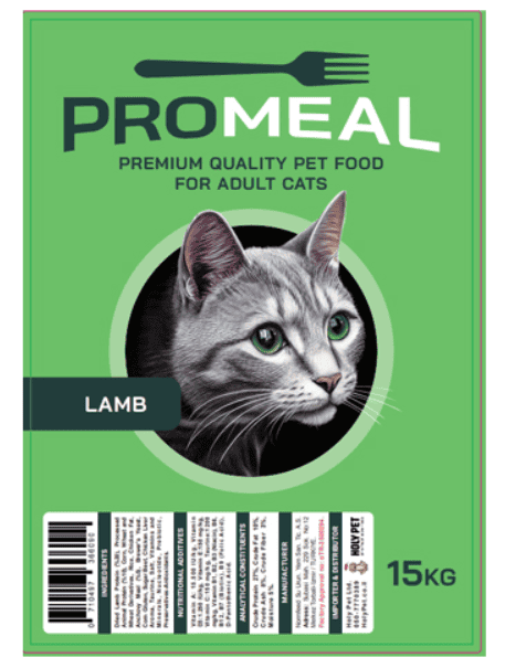 פרומיל מזון לחתול בטעם כבש 15 ק”ג