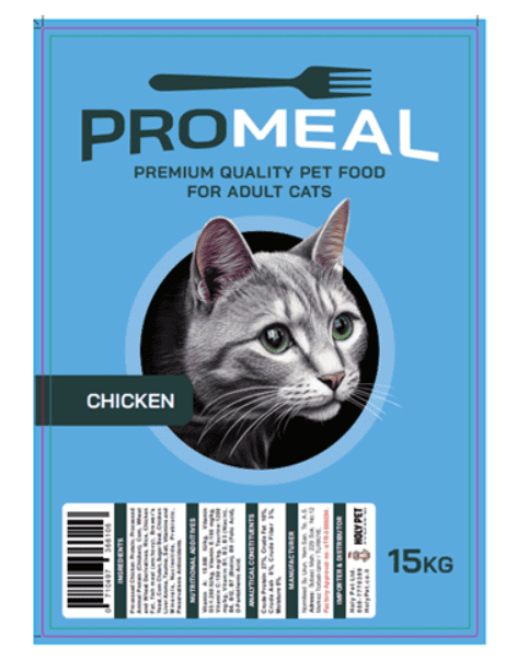 פרומיל מזון לחתול בטעם עוף 15 ק”ג