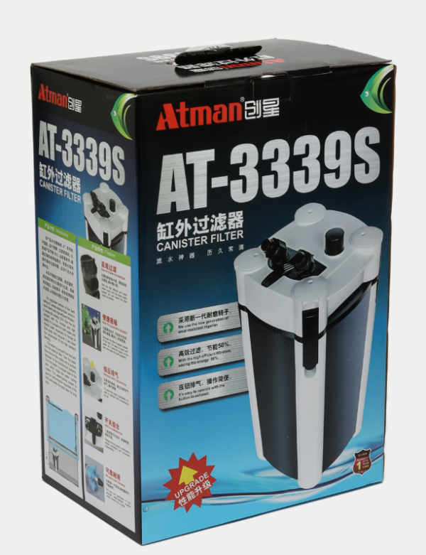 ATMAN אטמן פילטר חיצוני לניקיון האקווריום הספק 760 ליטר AT-3336S