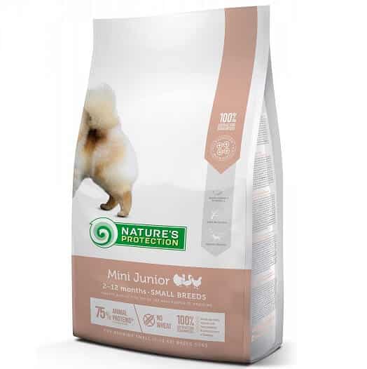 נייצ'רס פרוטקשן מזון לגורי כלבים מגזע קטן טעם עוף