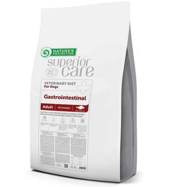 נייצ'רס פרוטקשן מזון רפואי ייעודי גסטרו אינטסטינל ללא דגנים טעם דגים לבנים לכלב בוגר