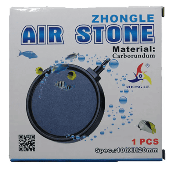 אבן אוויר עגולה גדולה לאקווריומים ובריכות נוי 108*20 ממ